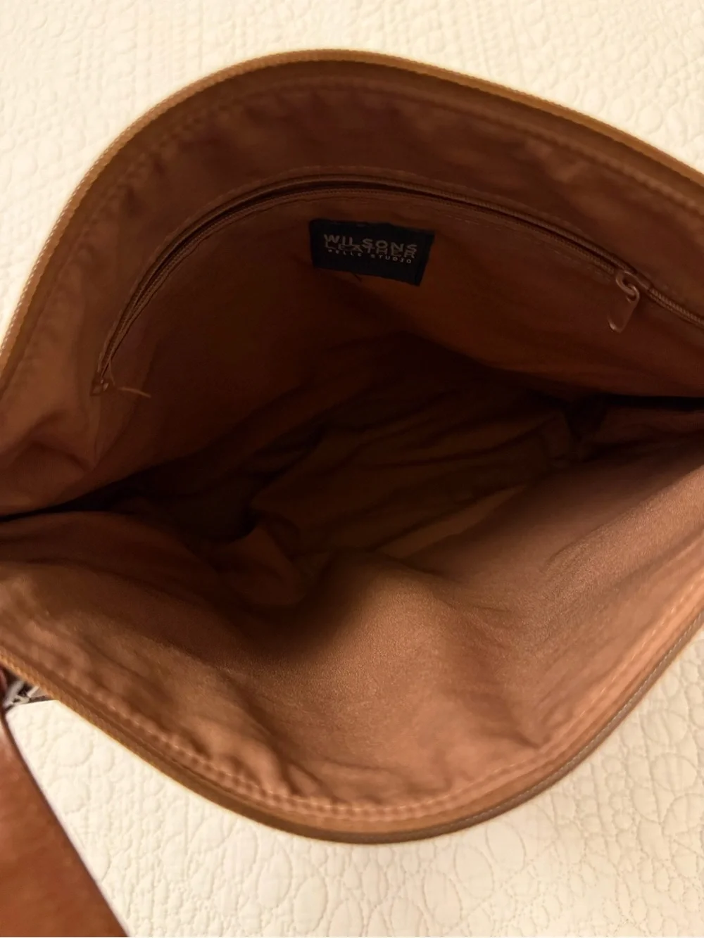 Wilsons Leather Brown Leather Hobo Shoulder Bag